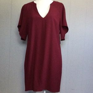 Halston Flutter Sleeve Shift Dress NWT